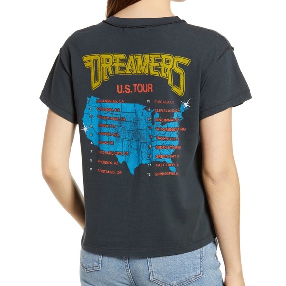 DAYDREAMER Dreamers American Tour Cropped Graphic Tee - Picture 2 of 7